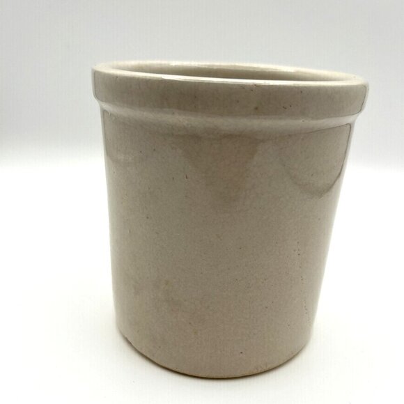 Vtg 1987 RRP Co Roseville Stoneware 1 qt High‎ Jar Crock Hand Painted Amish Home - Picture 4 of 9